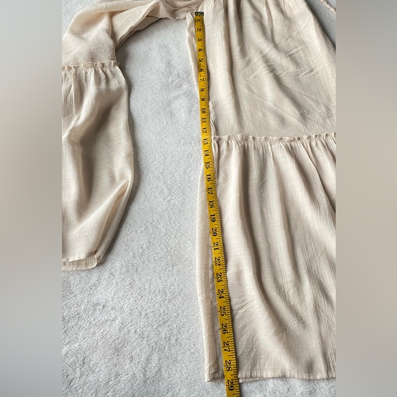 LOVE TREE Woven Solid Beige Sleeveless Smocked Ruffle palazzo Jumpsuit Small - Picture 15 of 16